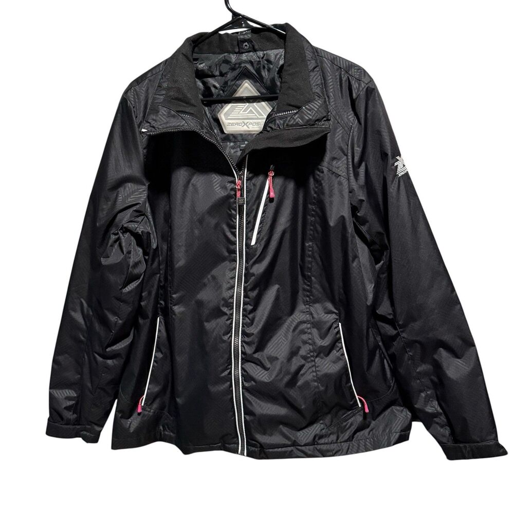 ZeroXposur Women’s Black Lightweight Removable Hooded Jacket XL